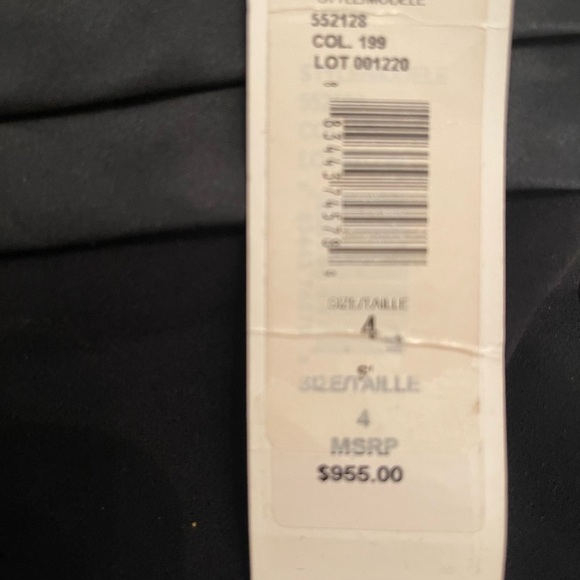 BADGLEY MISCHKA BLACK LONG LACE TOP 3/4SLEEVE V-NECK EVENING GOWN LINED SZ4 BNWT - Picture 6 of 9